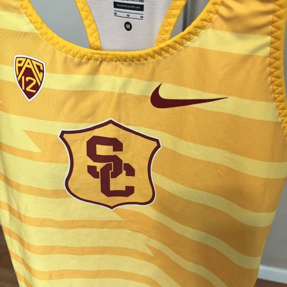 Nike Pro USC Trojans Cross Country Track Singlet Running Top‎ Medium 825164-XXX - Picture 2 of 9